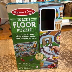 Melissa & Doug Tracks Floor Puzzle - Multicolor